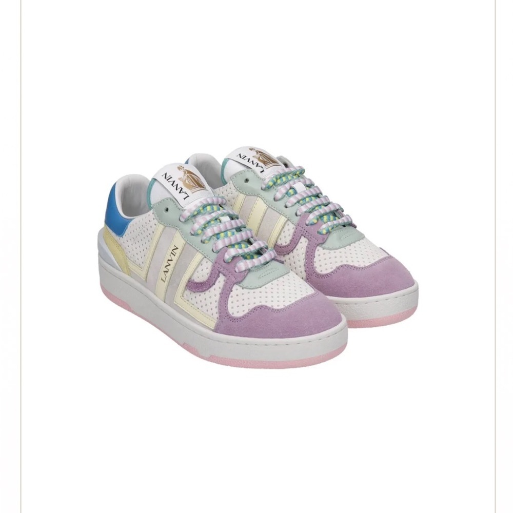 Lanvin Clay Leather Pastel Women's Sneakers